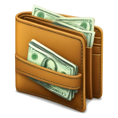 wallet with money sticker