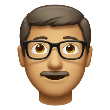 brown spectacles sticker