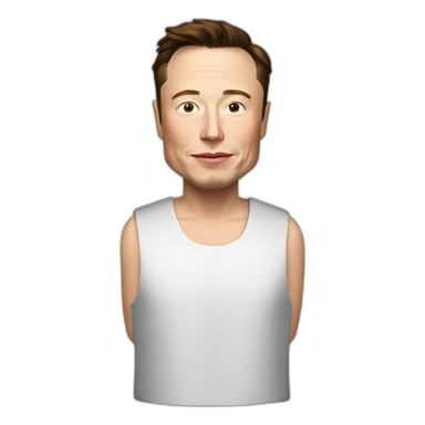 elon musk with a dress sticker