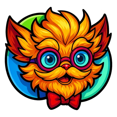 Arcane's Himerdinger emoji, sticker style, more vibrant sticker