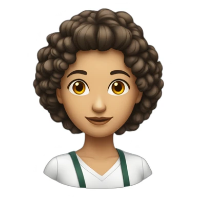 Mulher morena com cabelo longo com luzes na academia sticker