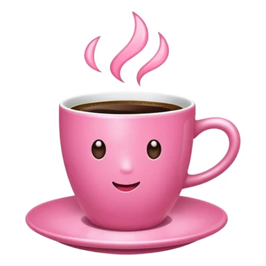 Pink coffee sticker
