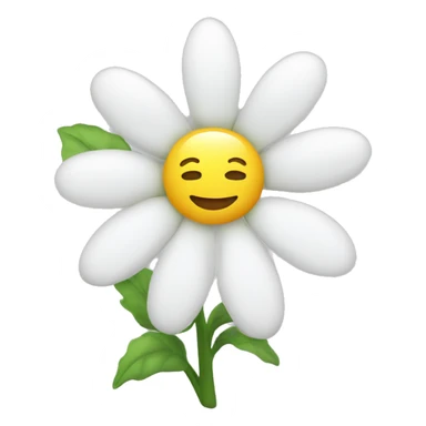 white flower clip sticker