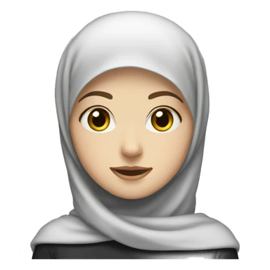 A white girl wearing blach hijab sticker