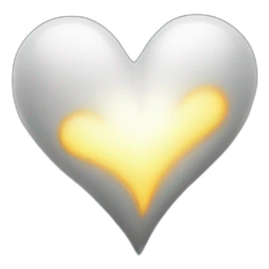 white heart with black flash emoji sticker