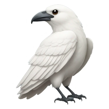white crow sticker