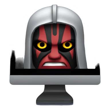 dark maul from star wars using a computer sticker