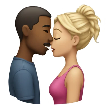 male kissing female sticker