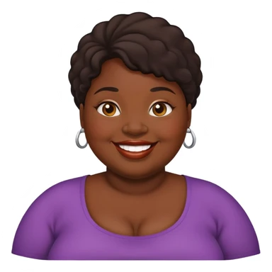 fat black woman sticker