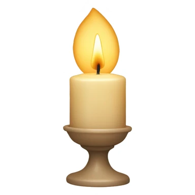 Beige Vintage candle sticker