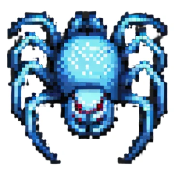 cute pixel art spider sticker