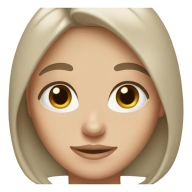 Brunette white girl with brown eyes sticker