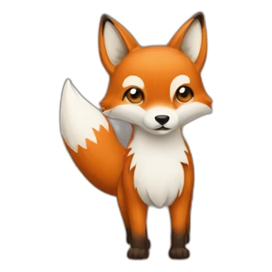 Renard avec 9 queue sticker