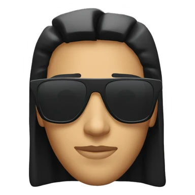 Black matrix sunglasses sticker