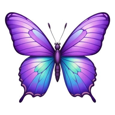 Purple butterfly with sharp ends on their wings sticker