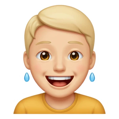 Someone laughing so hard they cry sticker