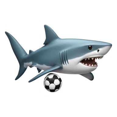 Shark with a foitball sticker