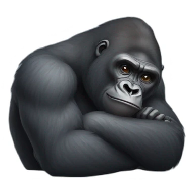 Gorilla falling asleep sticker