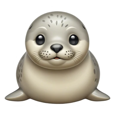 Cinematic Cute harbour seal Portrait Emoji, Head tilted playfully and inquisitively, featuring a charming, plump form with a sleek, shiny body and round, sparkling eyes full of gentle wonder, accented by a subtly contoured head, Simplified yet irresistibly adorable features, highly detailed, glowing with a warm, friendly oceanic glow, high shine, affectionate and lively, stylized with a touch of whimsical seaside charm, soft glowing outline, capturing the essence of a mischievous yet loving harbour seal that seems as if it could pop out of the screen into your arms! sticker