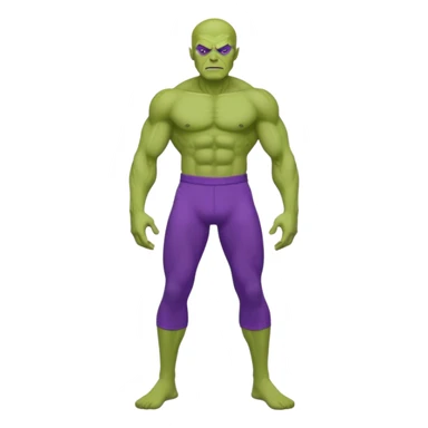 A green man beast infused with gamma radiation wearing purple pants sticker