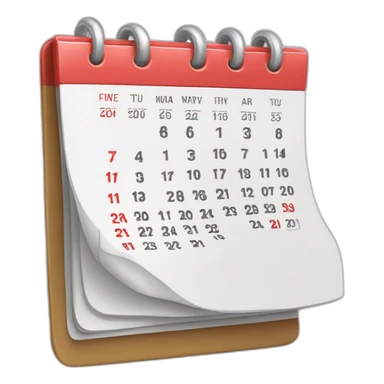 calendar with the date 1 sticker