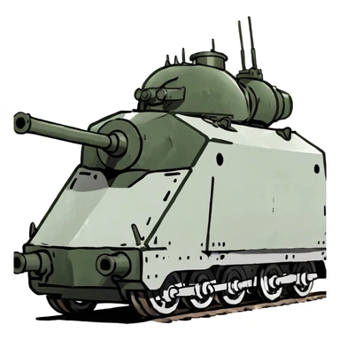 Armored train from Russian Civil War 1918 with artillery guns sticker