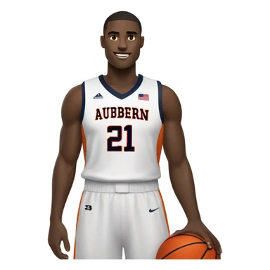 Auburn University basketball player sticker