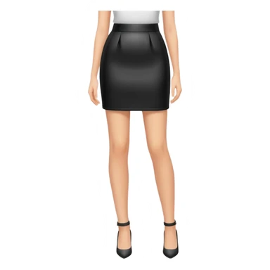 plain isolated black mini pencil skirt sticker