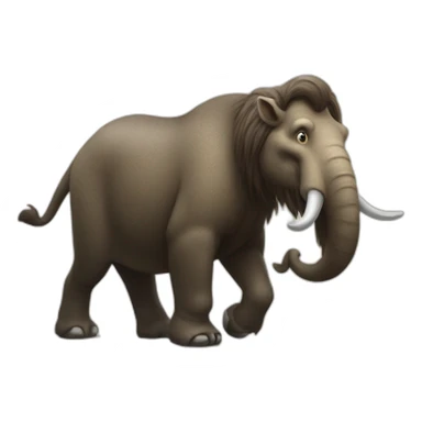 Un cheval sur un mammouth  sticker