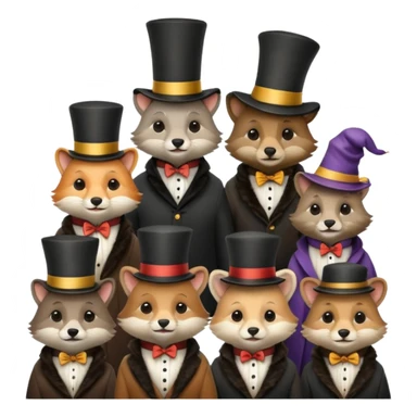 magician animals sticker