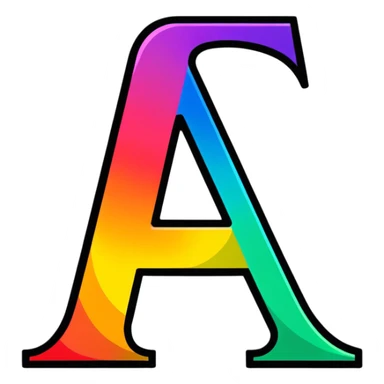 Colorful Gradient Alphabetical Letter “A” sticker