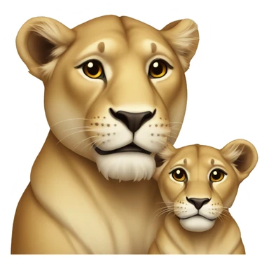 Lioness with baby sticker