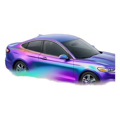 Holographic oil slick rainbow oilslick ford car sticker