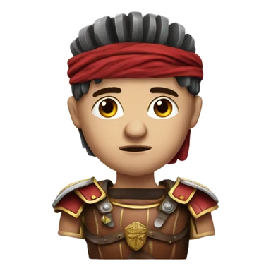 sad photorealistic Roman legionary sticker