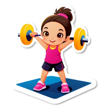 Girl gym  sticker