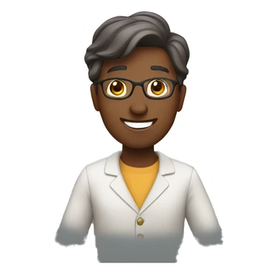 brown teacher waving sticker