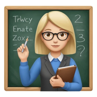 teacher at chalkboard sticker