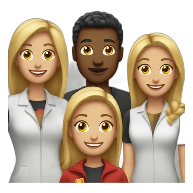 Friends crew working at McDonald's sticker