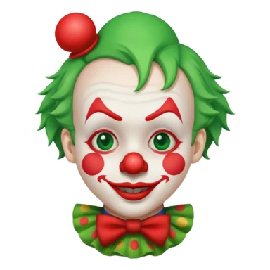 clown with green hair sticker