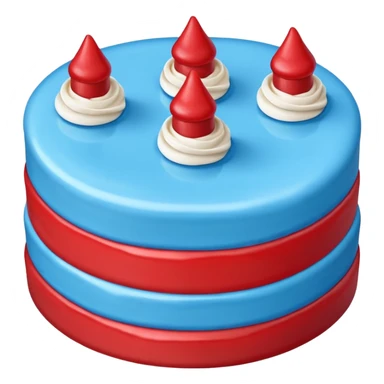 cake chart 98% blue 2% red sticker