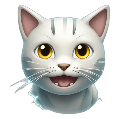 violently electrical discharge emit electricity cartoon cat like pokemon sticker