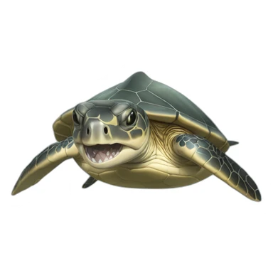 tortue de mer tête de requin sticker