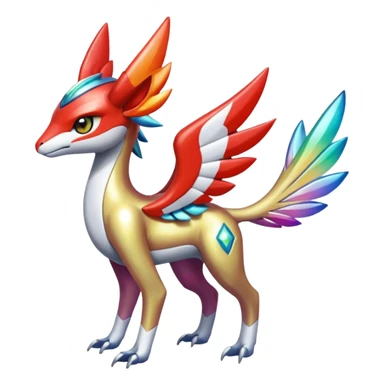 Shiny Colorful Meloetta-Latias-Koraidon-Peppercat-Wargreymon-Protogen-Fakémon-fusion-hybrid-creature sticker