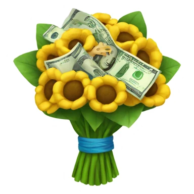 Money bouquet sticker