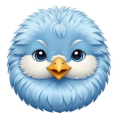 Make a blue circle with a white chick in the middle sticker