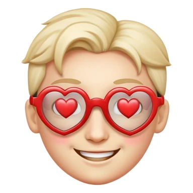 Smiling face with heart glasses  sticker