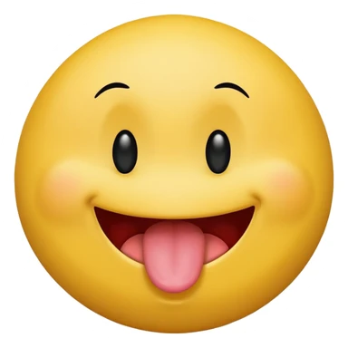 A smiley face shaking its head with its tongue out sticker