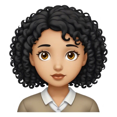 Devotional and cristian girl curly black  sticker