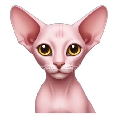 Pink-sphinx-cat sticker