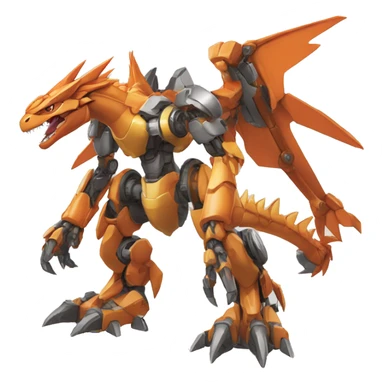 Mechanical Tyrantrum-Charizard-Medabot-Mecha full body sticker